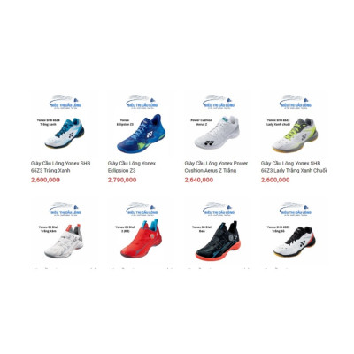 Top 10 mẫu giày cầu lông Yonex tốt nhất 2023