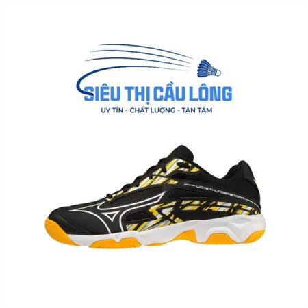 Giày Cầu Lông Mizuno Wave Thunderstorm - Đen Trắng Xanh